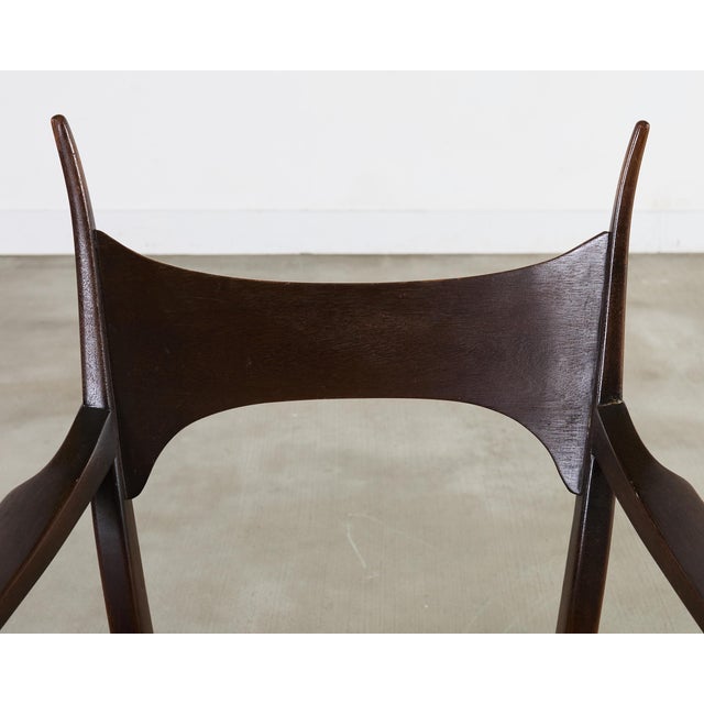 Set of Four Antler Dining Chairs by Edward Wormley for Dunbar For Sale - Image 11 of 18