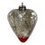 Large Mercury Glass Sacred Heart Ornament / Ex-Voto Style Heart For Sale