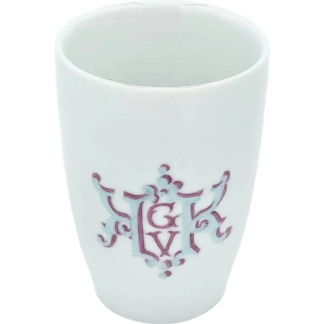 Vintage George v Four Seasons Hotel Paris France Porcelain Cup For Sale - Image 11 of 12