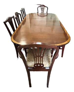 Late 19th Century English Regency Style Table & 12 Chairs