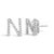 Expertly crafted to symbolize individuality and grace, this exquisite "N" initial stud earring is fashioned from radiant...