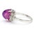 Vintage No Heat 7 Carat Purplish Pink Star Sapphire Platinum Art Deco Ring, Size 6.25 For Sale In Miami - Image 6 of 11