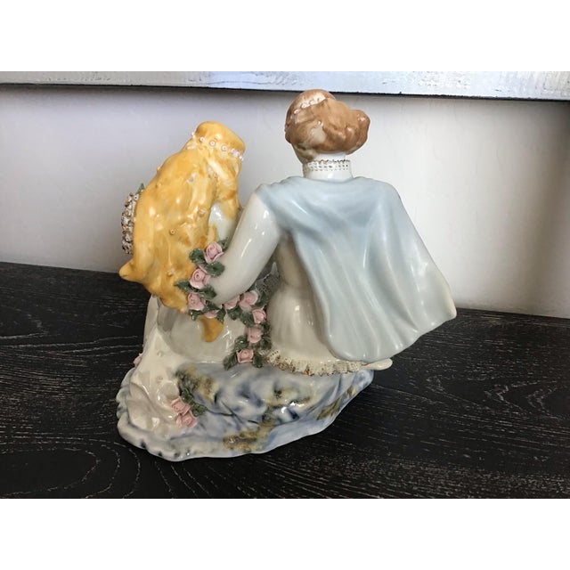 Vintage Victorian Man and Woman Porcelain Figurine For Sale In Las Vegas - Image 6 of 7
