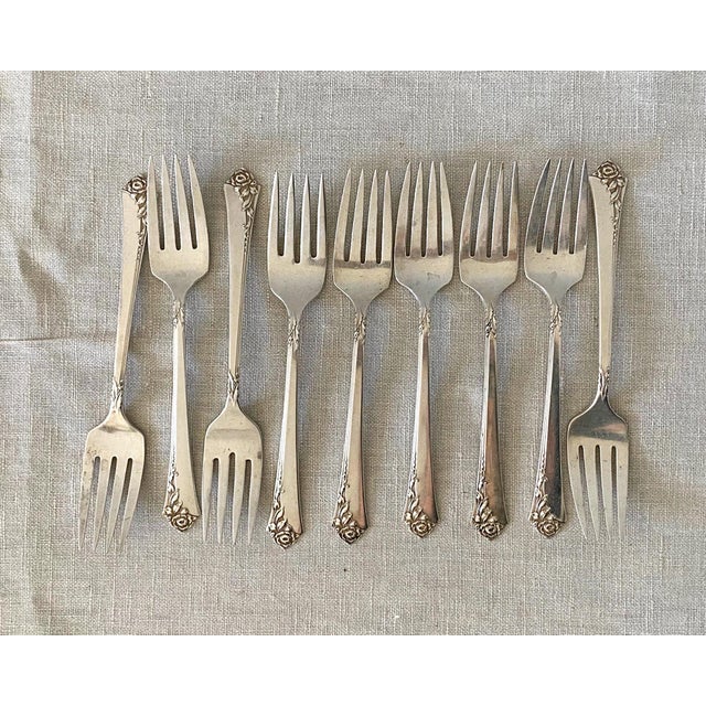 Vintage Heirloom Oneida Damask Rose Sterling Silver Flatware Set 49 Pieces Chairish