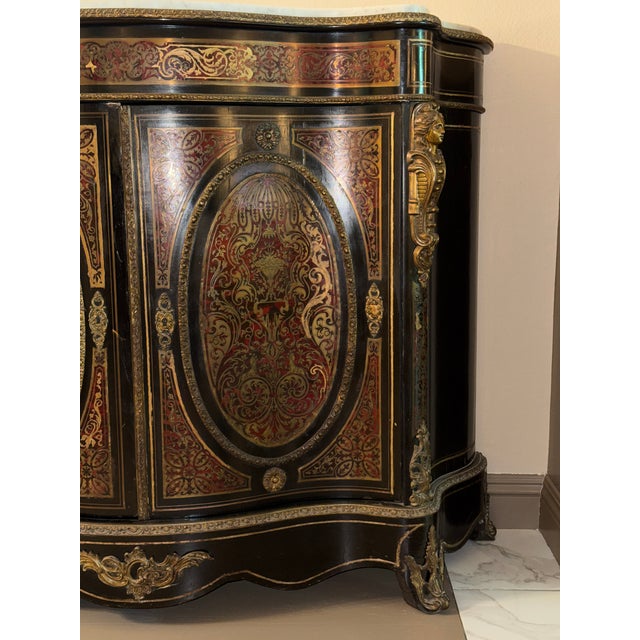 Napoleon III Ormolu-Mounted Boulle Marquetry Side Cabinet A striking example of Napoleon III Boulle marquetry, this side...
