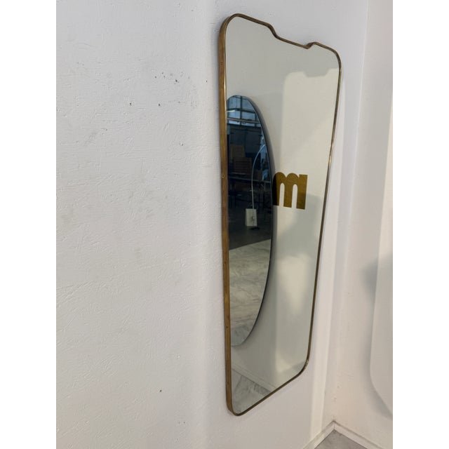 Italian Mid-Century Brass Framed Wall Mirrors, 1950s For Sale - Image 4 of 7