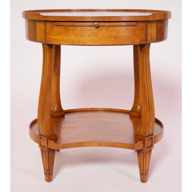 W. A. Berkey & J. Widdicomb 2 Tier Cherry Wood Side Table For Sale - Image 12 of 12