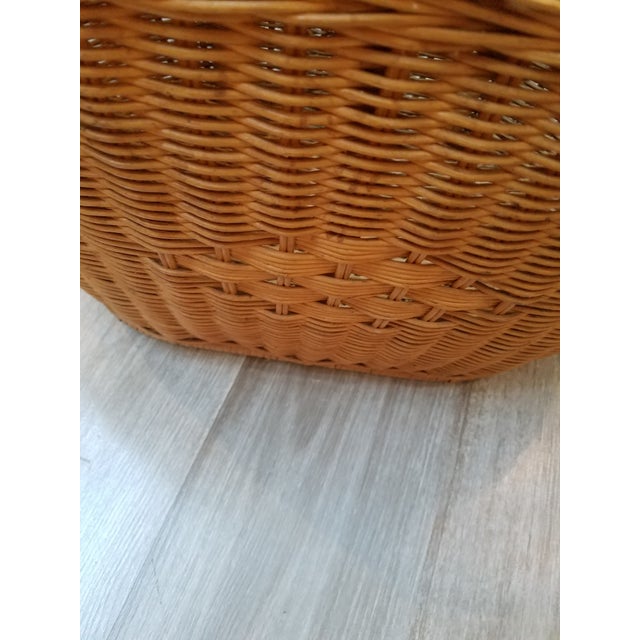 1960s Natural Wicker Magazine Basket Chairish