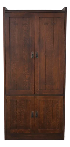 Stickley Mission Oak Entertainment Unit Armoire