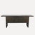 Large Dark-Stained Oak Sideboard with Overhanging Top and 3 Large Doors with Leather Straps, France, 1950s, in Very Good...