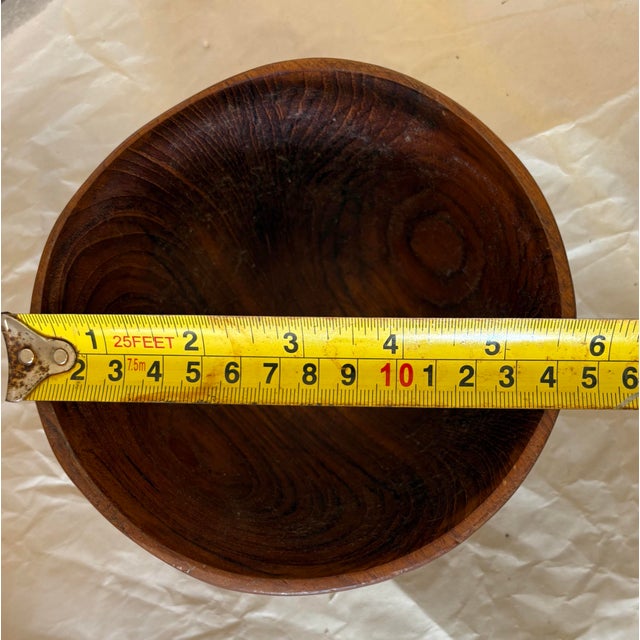 Vintage Mid-Century Benjamin & Medwin Wooden Salad Bowls, Made in Thailand – Set of 4 For Sale In Indianapolis - Image 6 of 9