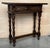 Early 20th Narrow Catalan Spanish Carved Walnut Console Table With Drawer For Sale - Image 4 of 8