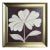 Original Framed Flower Painting, Brown Botanical Wall Art, Oil on Canvas in Gold Frame, 14x14 Minimalist Boho Home Decor For Sale