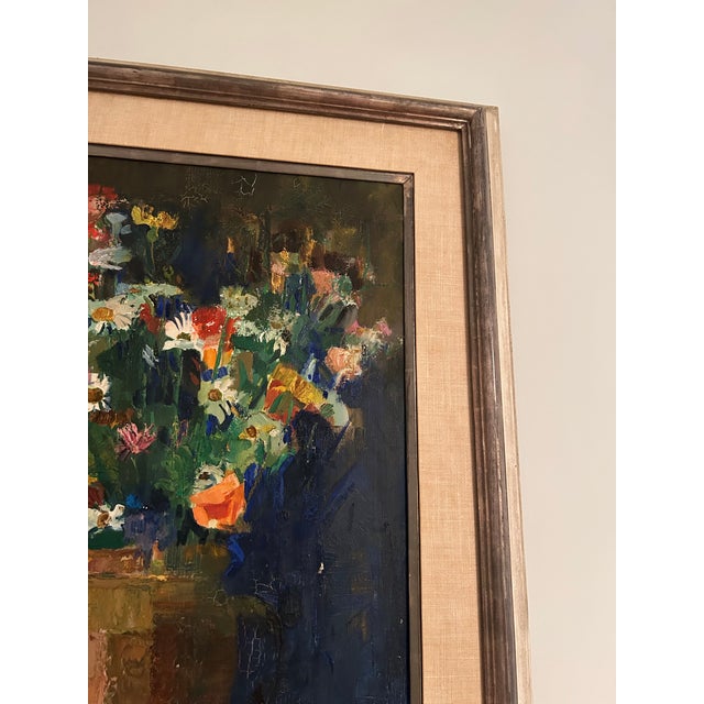 1960s Large Paul Collumb Impasto Still Life Painting For Sale - Image 5 of 10