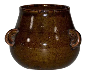 19th Century Chinese Monochrome Porcelain Tea Dust Glaze Urn