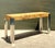 Camel Vintage Laminate Burl Wood and Chrome Console Table For Sale - Image 8 of 18