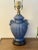 Late 20th Century Bradburn Gallery French Blue Pottery Urn Table Lamp For Sale - Image 4 of 10