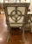 Original Retail $1492, Tranquil and chic Brasserie Chair, gray rattan frame with a stunning blended koi fabric, showroom...