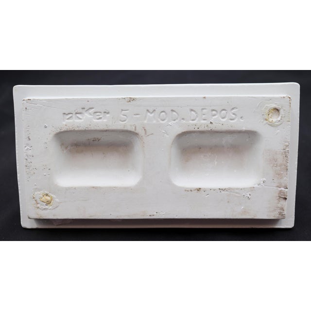 Ceramic Reclaimed Rectangular White Ceramic Bathroom Shelf For Sale - Image 7 of 9