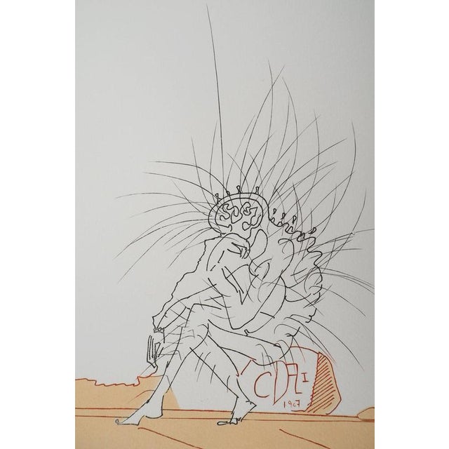 Salvador Dali, Nude, Iberian Landscape, Surrealist Thinker, 1980, Engraving For Sale - Image 7 of 8