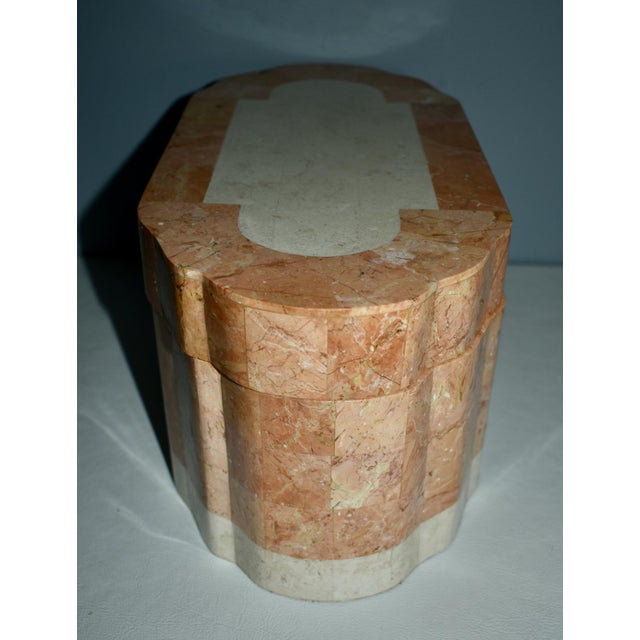 Vintage Maitland Smith ? 1980s Tessellated Velvet Lined Jewelry Case For Sale - Image 11 of 13