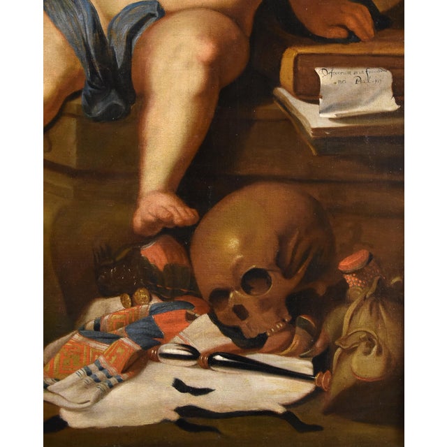 Erasmus Quellinus II, Vanitas Allegory of Youth, 1660, Oil on Canvas For Sale - Image 11 of 16