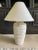 Mid-Century Modern Vintage Extra Large Plaster Fluted Table Lamp With Four Loop Handles For Sale - Image 3 of 12