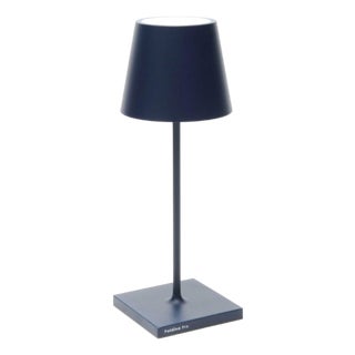 Zafferano Poldina Pro Mini Cordless Lamp in Steel Blue For Sale