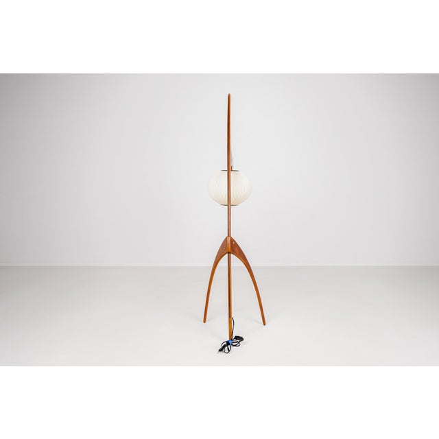 1950s Praying Mantis Floor Lamp from Rispal, France, 1950s For Sale - Image 5 of 17