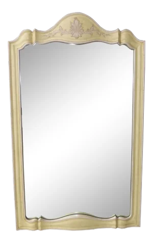 Vintage 48"h John Widdicomb French Country Cottage Wall Mantle Mirror Italian Yellow