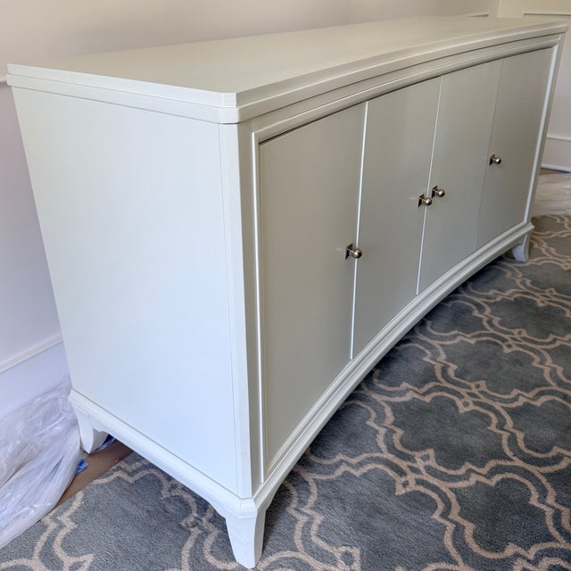Wood Paper White Buffet From Thomasville For Sale - Image 7 of 14