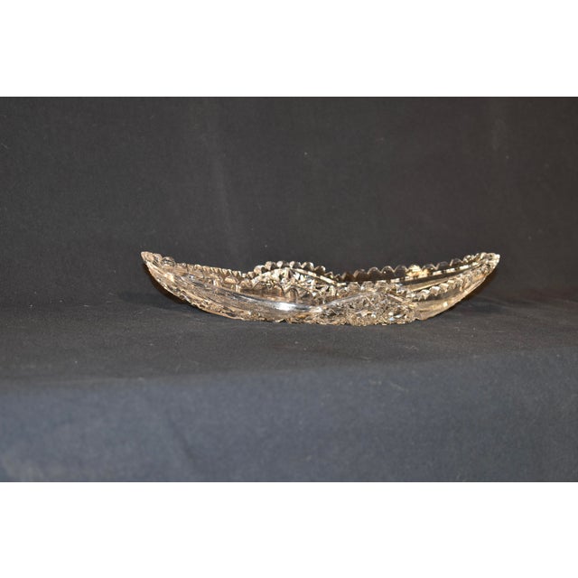 Circa 1920's Cut Glass Serving Dish For Sale - Image 9 of 10