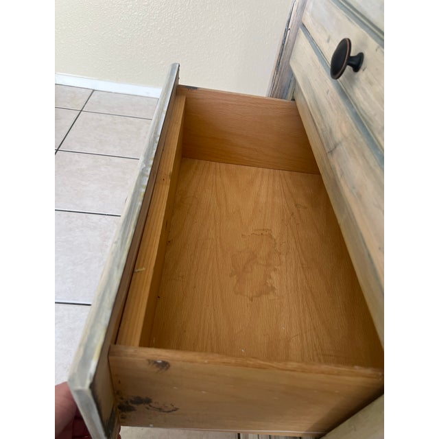 White Wash Distressed Buffet Cabinet For Sale - Image 10 of 12