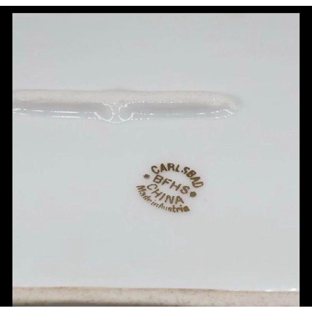 Carlsbad Porcelain 1890 “Carlsbad” Austria Porcelain Platter For Sale - Image 4 of 6