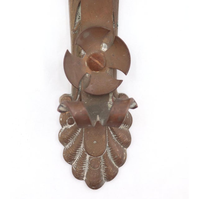 Mid 20th Century Vintage Brass Curtain Rod Wall Bracket For Sale - Image 5 of 7