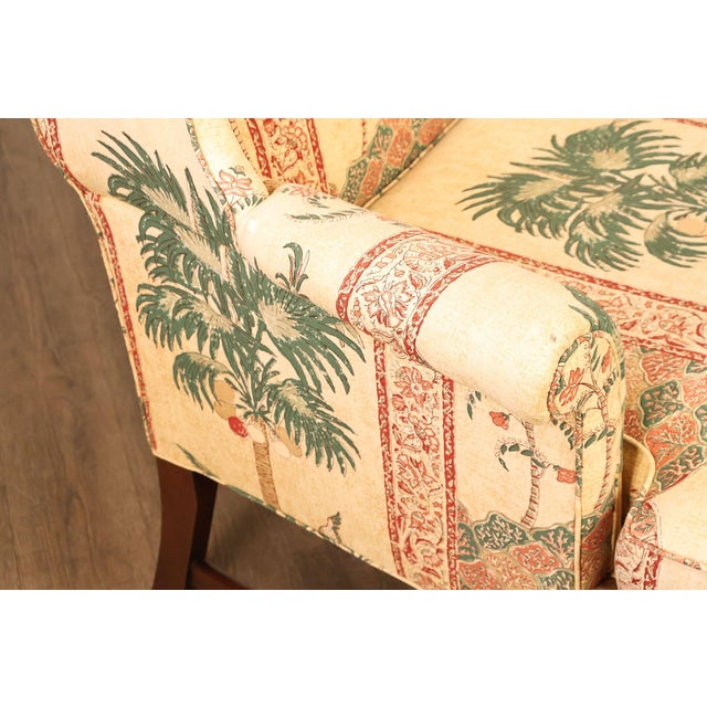 Kittinger Williamsburg Adaptation Chippendale Style Mahogany Wing Chair For Sale - Image 9 of 18