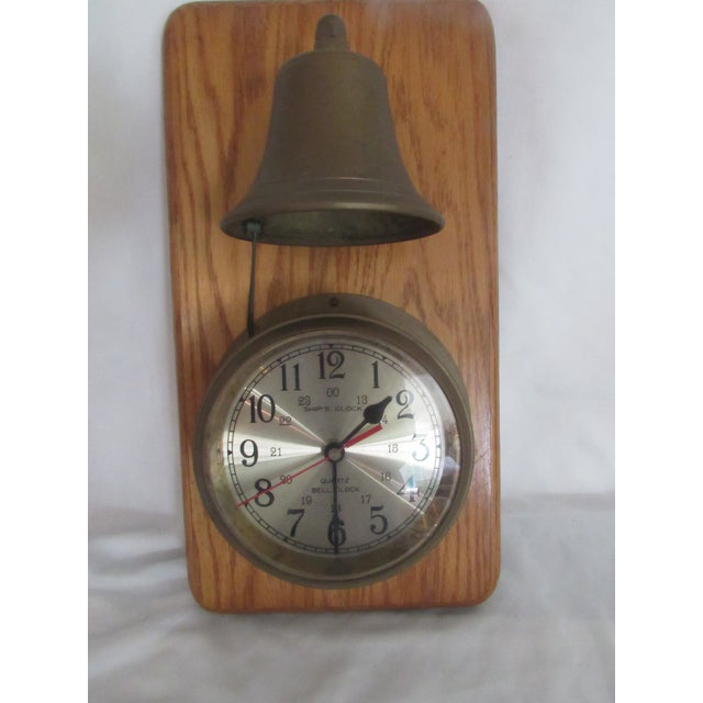 Early 20th Century Nautical Captains Ship's Solid Brass Clock and