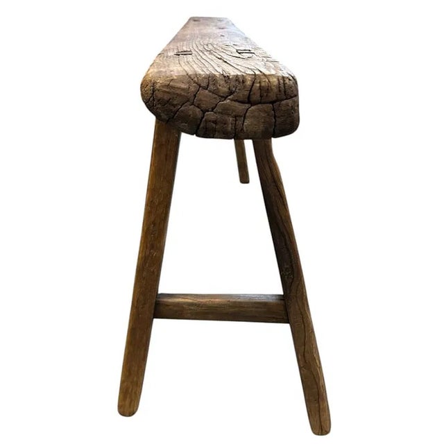 timeless rustic character to your home with this handcrafted farmhouse-style wooden bench featuring a beautifully...