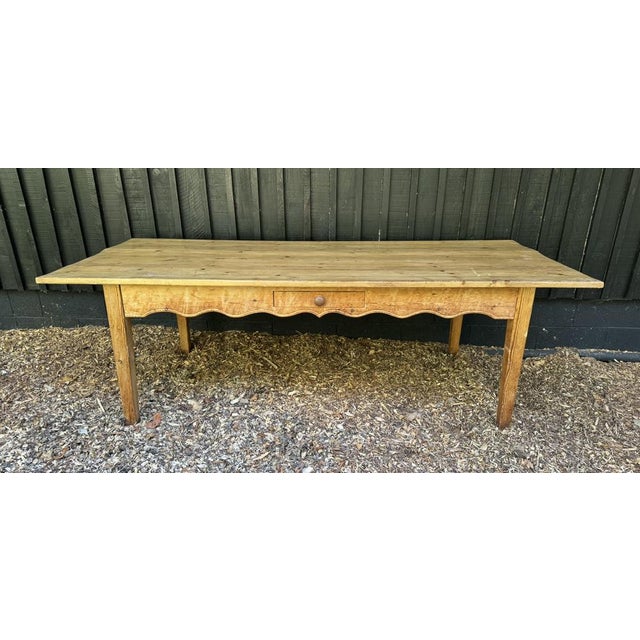 Large Farmhouse Dining Table in Pine, 1955 For Sale - Image 11 of 11