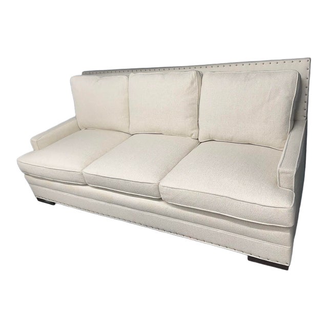 White Kravet Furniture Company Large Living Room Sofa (2 Available) For Sale