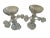 This pair of Cambridge glass stackable candlesticks with cambridge arms is a rare find. The delicate glass designs on the...