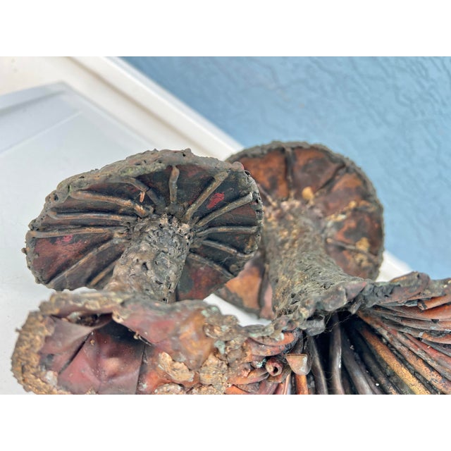 Vintage Copper Sculpture of Mushrooms For Sale - Image 11 of 12