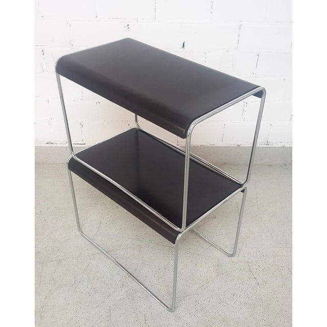 Bauhaus Bauhaus Black Chrome Nesting Side Tables, Set of 2 For Sale - Image 3 of 4