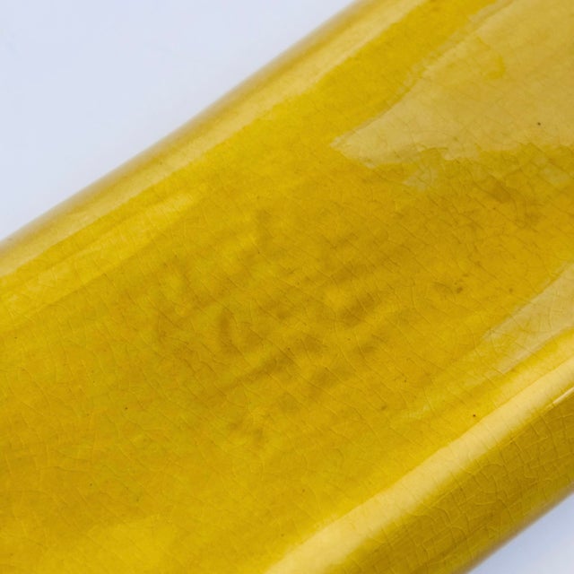 Mid Century Russel Wright American Modern Ceramic Chartreuse Celery Plate For Sale - Image 11 of 11