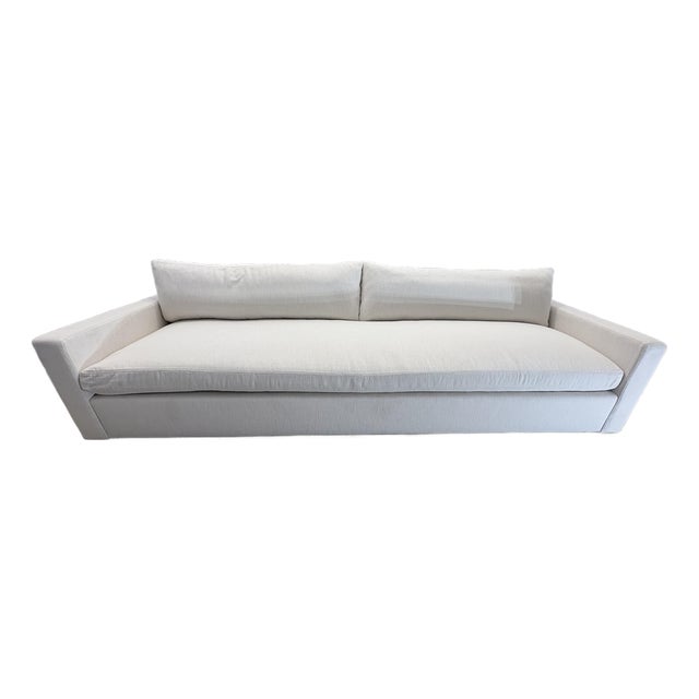 Rh Belgian Track Arm Bench-Cushion Sofa For Sale