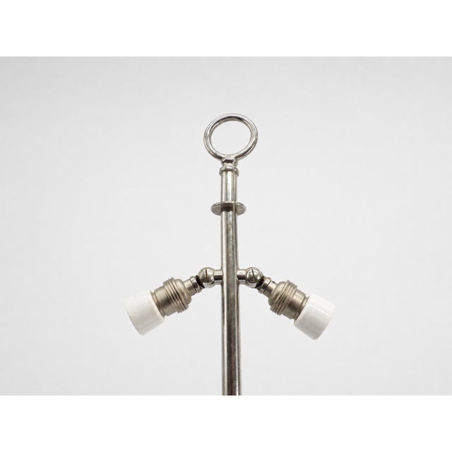 Corn Cob Lamp Base in Silvered and Gilt Bronze from Maison Charles, France, 1970 For Sale - Image 6 of 8