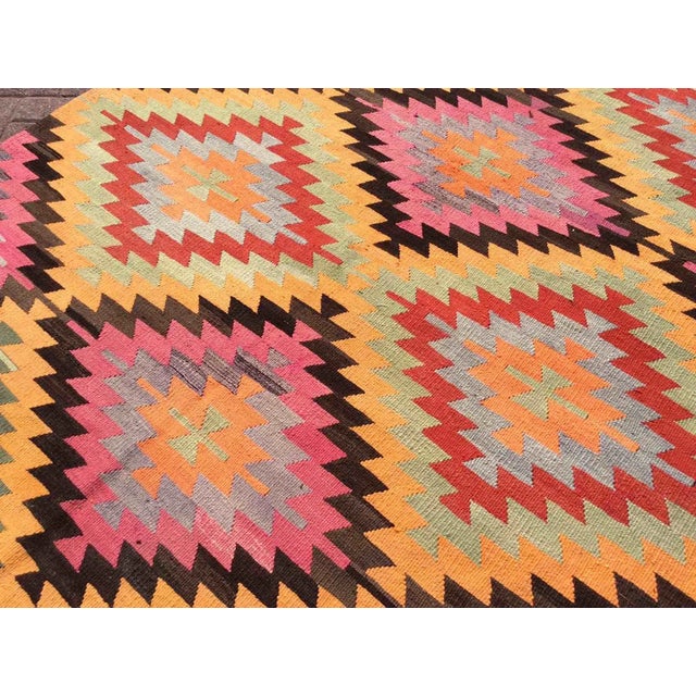 1960s Bohemian Style Kilim Rug - 73" X 106" For Sale - Image 5 of 10