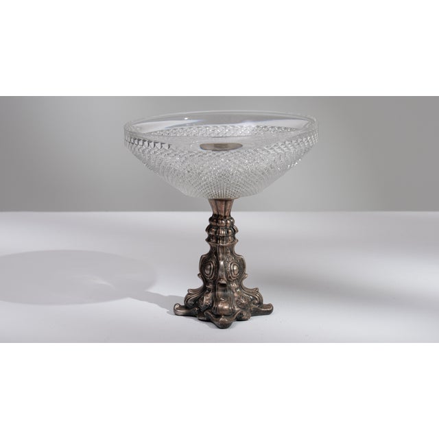 1900 - 1909 France Silver Crystal Serving Piece For Sale - Image 12 of 15