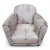 Vintage French Art Deco Club Chair Newly Reupholstered in a Light Grey Cowhide Elevate your living space with this...