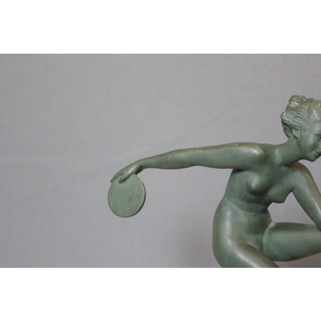 Art Deco Cast Iron Dancer Babbitt by Derenne, 1930 For Sale - Image 11 of 13